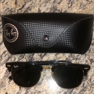 Black Club master ray bans